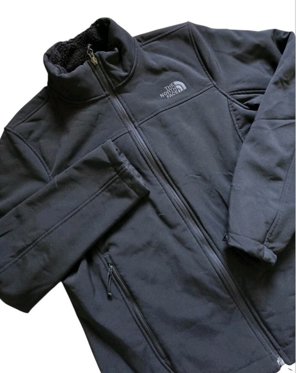 The North Face Apex Chromium Thermal WindWall Fleece Softshell Jacket Black M